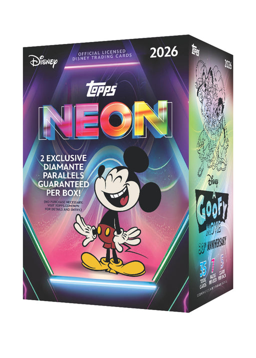2026 Topps Disney Neon trading cards checklist
