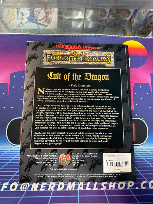 Advanced Dungeons & Dragons Forgotten Realms SC Cult of the Dragon 9547