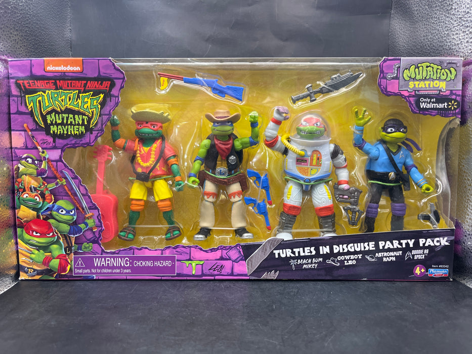 TMNT Mutant Mayhem Turtles In Disguise Party Pack Walmart Set