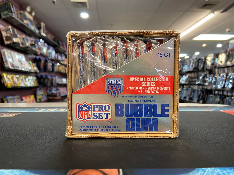 Pro Set NFL Super Bowl XXV 25th Ann. Edition Bubble Gum Pack Football Cards
