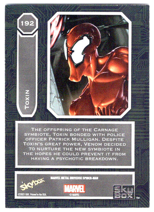 2022 SkyBox Marvel Metal Universe Spider-Man #192 Toxin SP