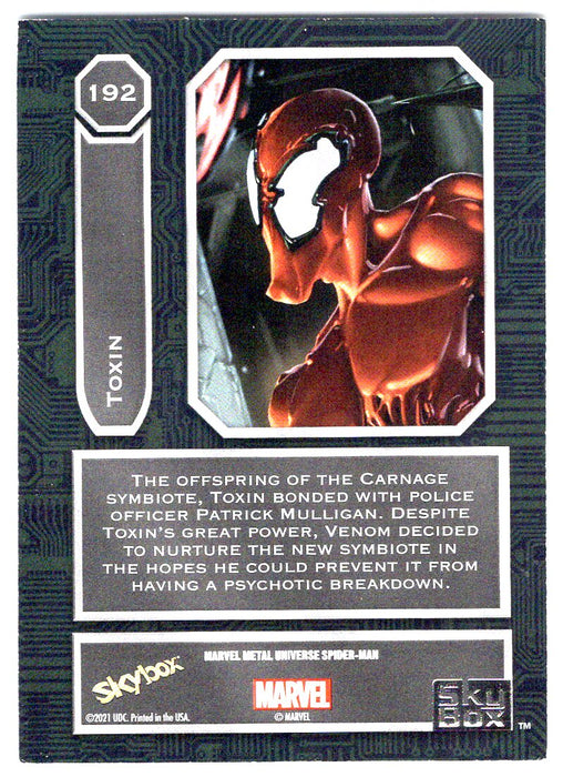 2022 SkyBox Marvel Metal Universe Spider-Man #192 Toxin SP