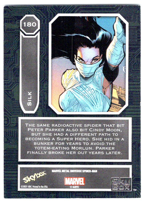 2022 SkyBox Marvel Metal Universe Spider-Man #180 Silk SP