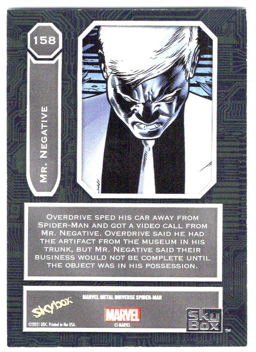 2022 SkyBox Marvel Metal Universe Spider-Man #158 Mr. Negative SP