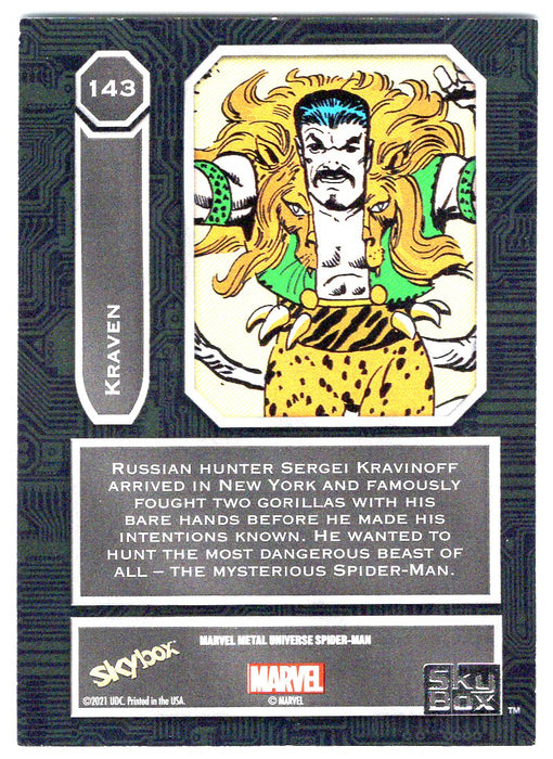 2022 SkyBox Marvel Metal Universe Spider-Man #143 Kraven SP