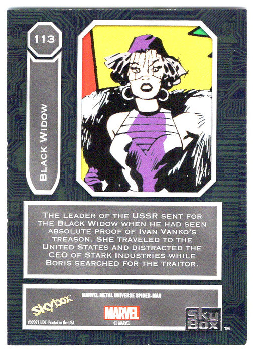 2022 SkyBox Marvel Metal Universe Spider-Man #113 Black Widow SP