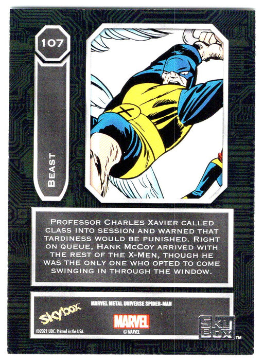 2022 SkyBox Marvel Metal Universe Spider-Man #107 Beast SP