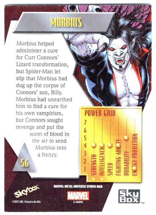 2022 SkyBox Marvel Metal Universe Spider-Man #56 Morbius