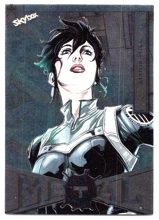 2022 SkyBox Marvel Metal Universe Spider-Man #48 Maria Hill