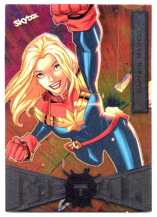 2022 SkyBox Marvel Metal Universe Spider-Man #17 Captain Marvel