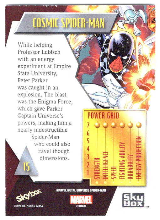 2022 SkyBox Marvel Metal Universe Spider-Man #15 Cosmic Spider-Man