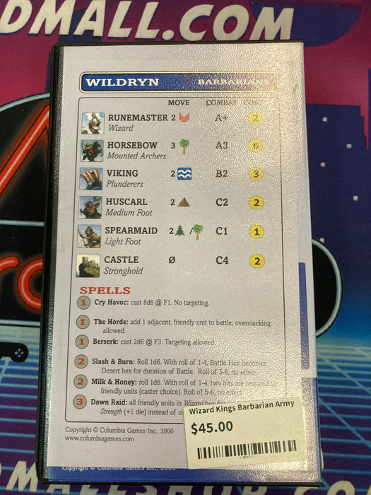 Wizard Kings Barbarian Army