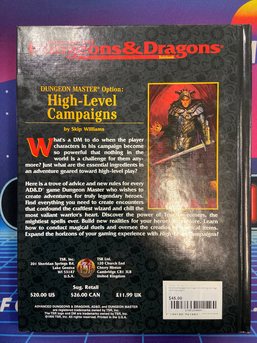 Advanced Dungeons & Dragons HC DM Option: High Level Campaigns