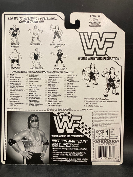 Hasbro WWF Bret Hart  Red Card