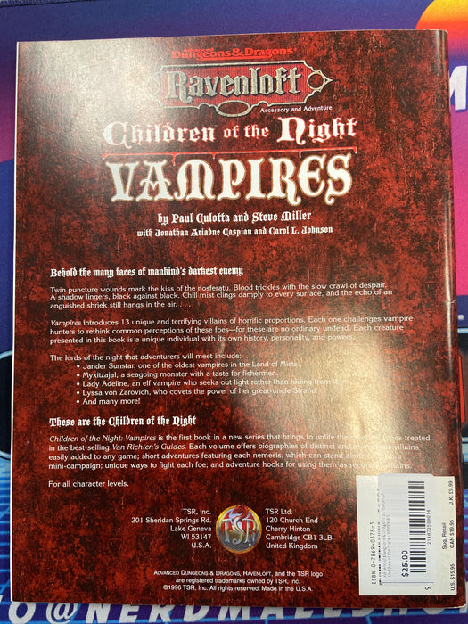 Advanced Dungeons & Dragons SC Ravenloft Children of the Night - VAMPIRES