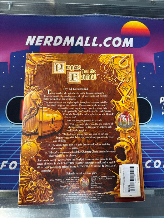 Advanced Dungeons & Dragons Forgotten Realms SC Prayers from the Faithful 9545
