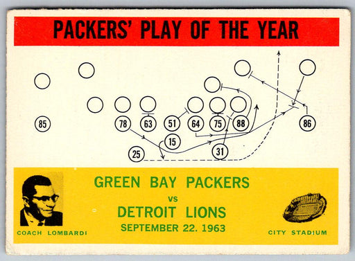 1964 Philadelphia #84 Packers Play of the Year - Vince Lombardi