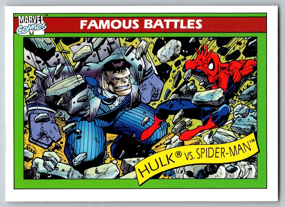 1990 Impel Marvel Universe I #114 Hulk vs. Spider-Man