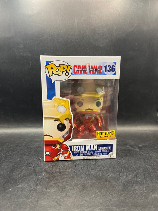 POP Marvel: Captain America Civil War - Iron Man (Unmasked) [Hot Topic Excl.]