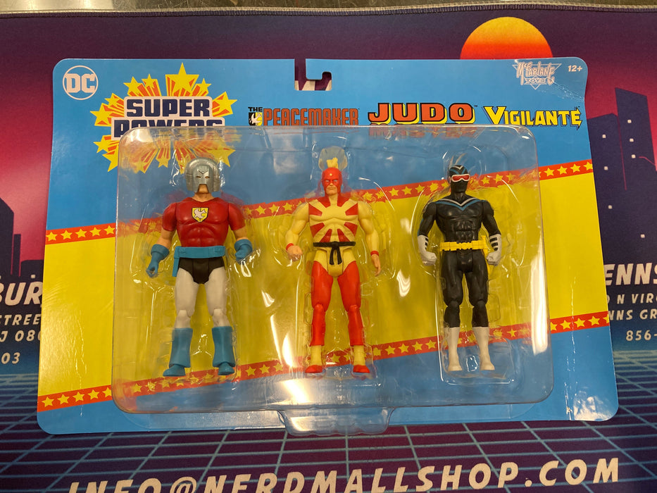 McFarlane DC Superpowers -  Peacemaker, Judo Master, Vigilante 3-Pack