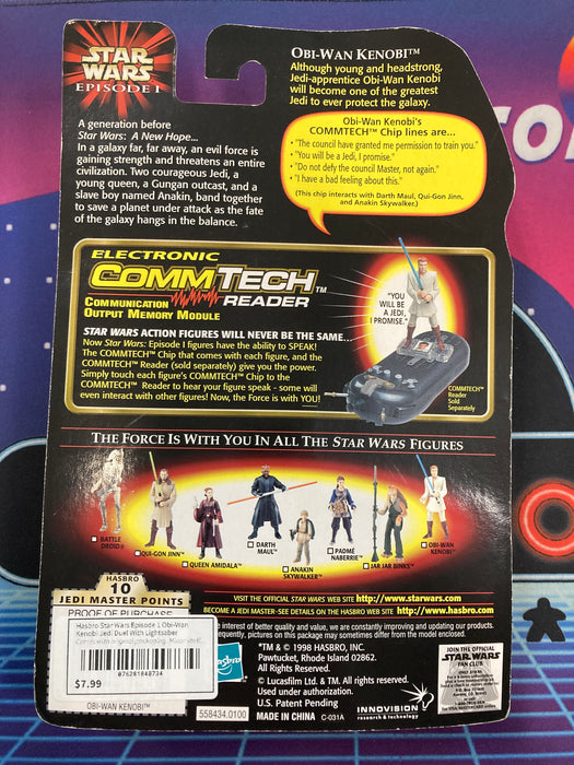 Hasbro Star Wars Episode 1 Obi-Wan Kenobi Jedi Duel With Lightsaber