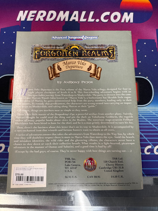 Advanced Dungeons & Dragons Forgotten Realms SC Marco Volo Departure 9444