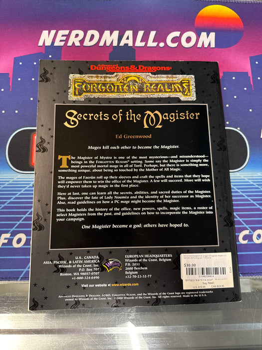 Advanced Dungeons & Dragons Forgotten Realms SC Secrets of the Magister TSR11430