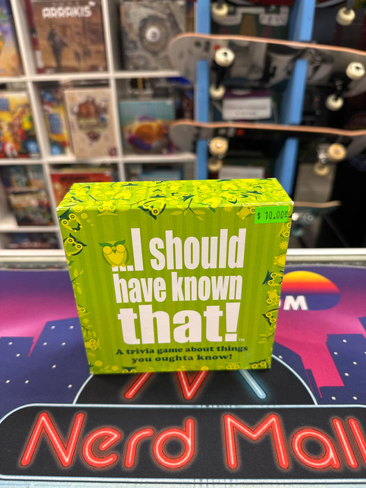 ...I should have known that!