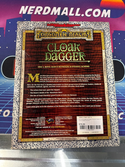 Advanced Dungeons & Dragons Forgotten Realms SC Cloak & Dagger TSR11627
