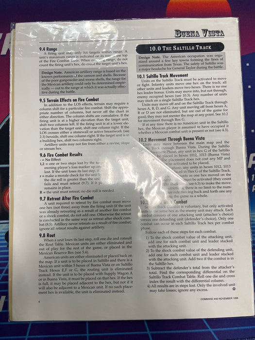 Command Game Supplement Issue #40 (Buena Vista)