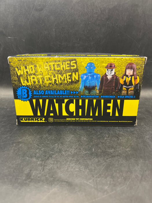 Medicom Toy Watchmen The Comedian Nite Owl II Ozymandias Kubrick 3- Piece Box Set
