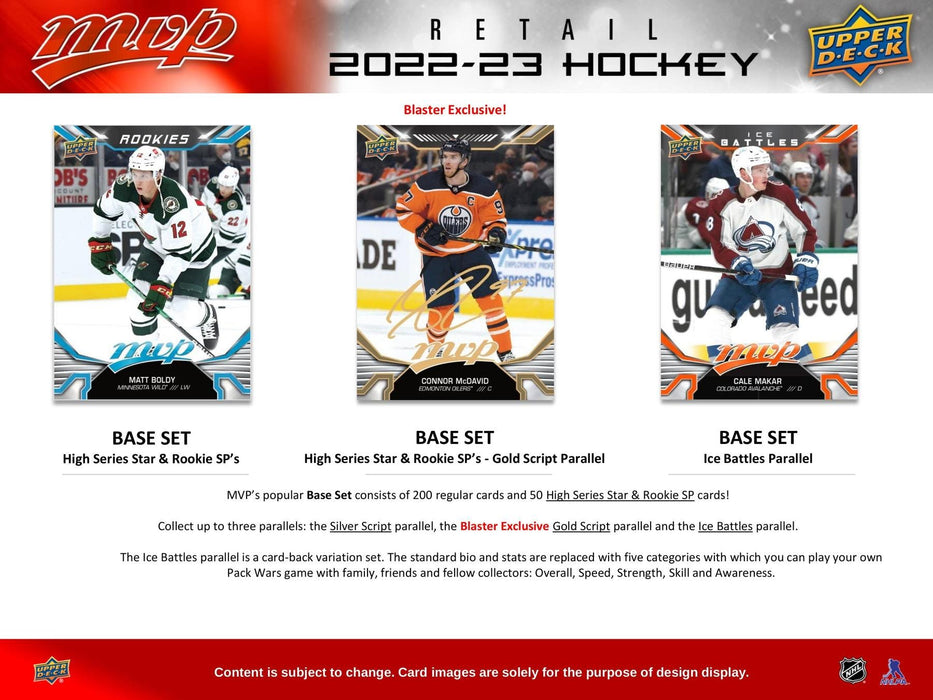 2022/23 Upper Deck MVP Hockey Retail Box