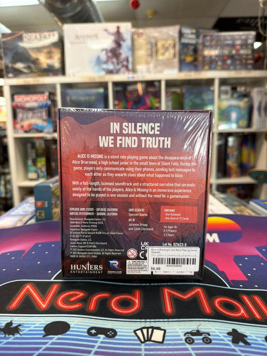 Alice is Missing A Silent Role Playing Game (Sealed)