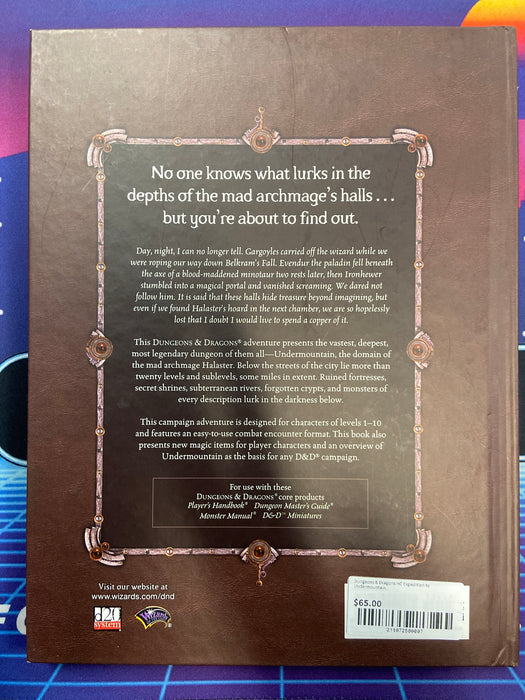 Dungeons & Dragons HC Expedition to Undermountain