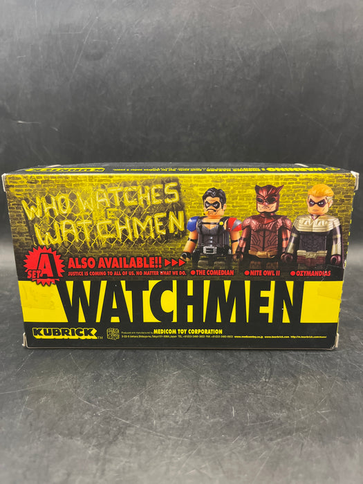Medicom Toy Watchmen Dr. Manhattan Rorschach Silk Spectre II Kubrick 3- Piece Box Set