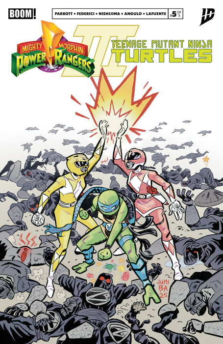 Mighty Morphin Power Rangers/Teenage Mutant Ninja Turtles Iii #5 B Variant (Dressed, Ba)