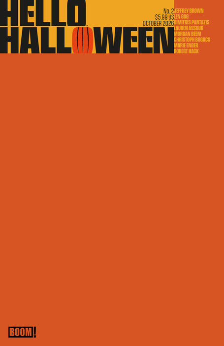 Hello Halloween #2 E Blank Sketch Variant