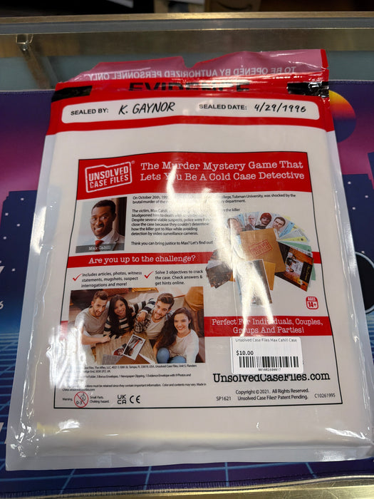 Unsolved Case Files Max Cahill Case