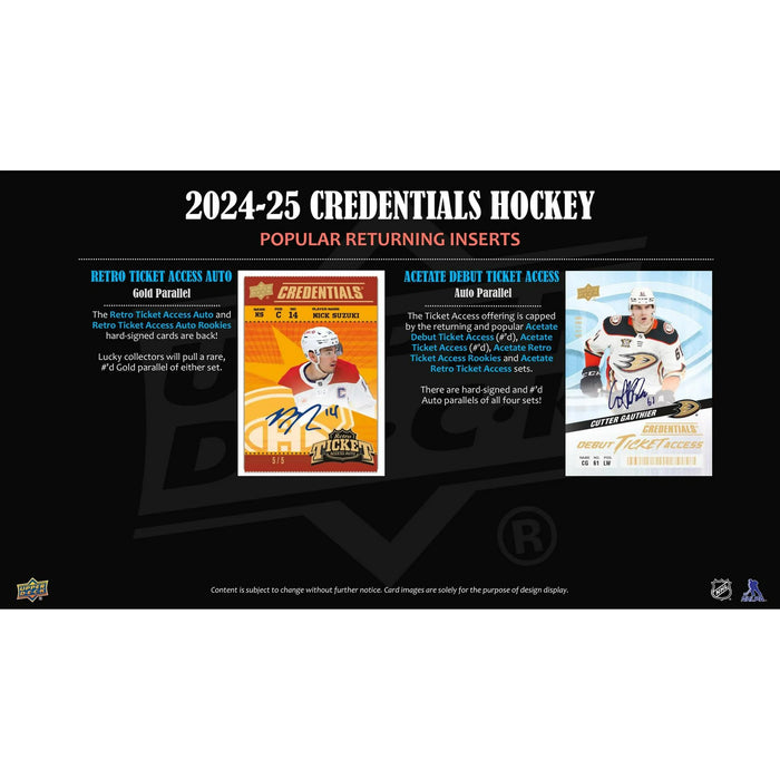 2024/25 Upper Deck Credentials Hockey (Hobby) (Box)