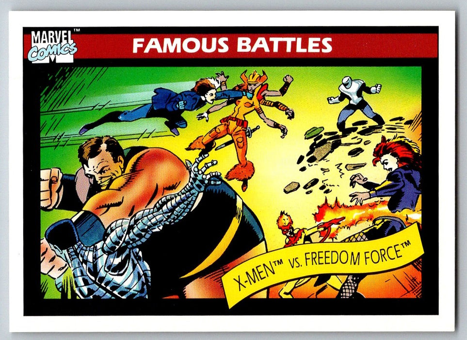 1990 Impel Marvel Universe I #118 X-Men vs. Freedom Force