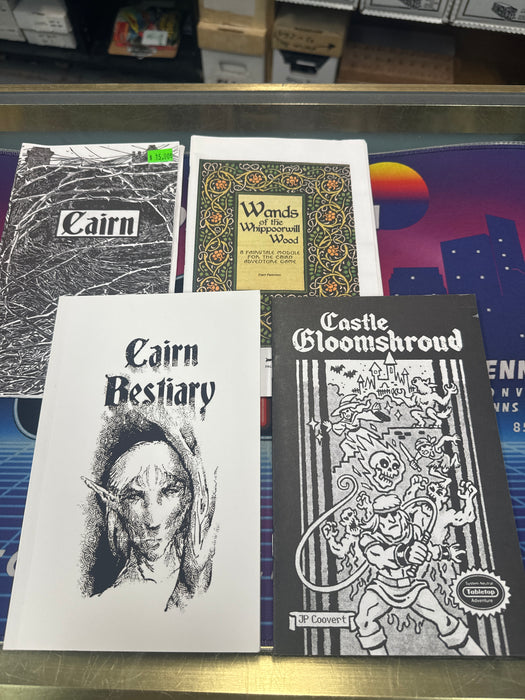 Cairn Set of 4-Wands of the Whipp, Bestiary, Castle Gloomshroud & Base Book