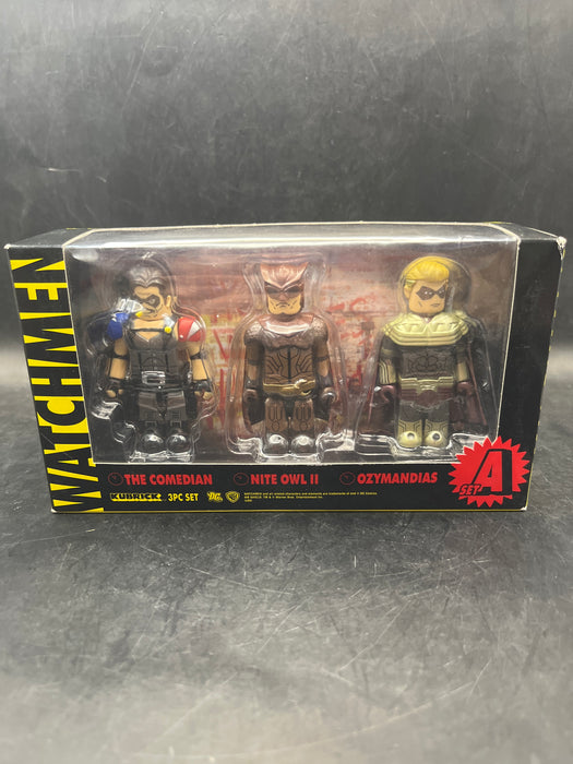Medicom Toy Watchmen The Comedian Nite Owl II Ozymandias Kubrick 3- Piece Box Set
