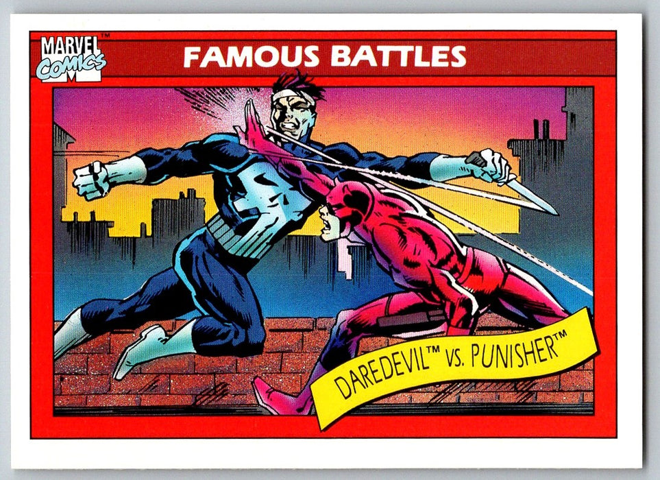 1990 Impel Marvel Universe I #110 Daredevil vs. Punisher