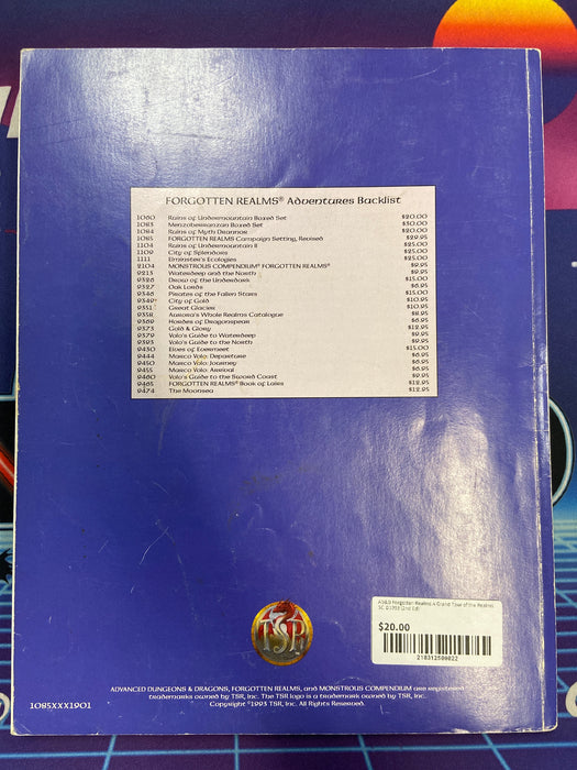 AD&D Forgotten Realms A Grand Tour of the Realms SC ©1993 (2nd Ed)