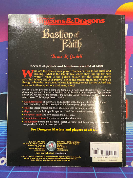 Advanced Dungeons & Dragons SC Bastion of Faith