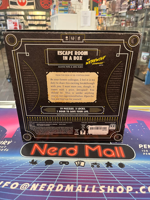 Escape Room in a Box The Werewolf Experiment