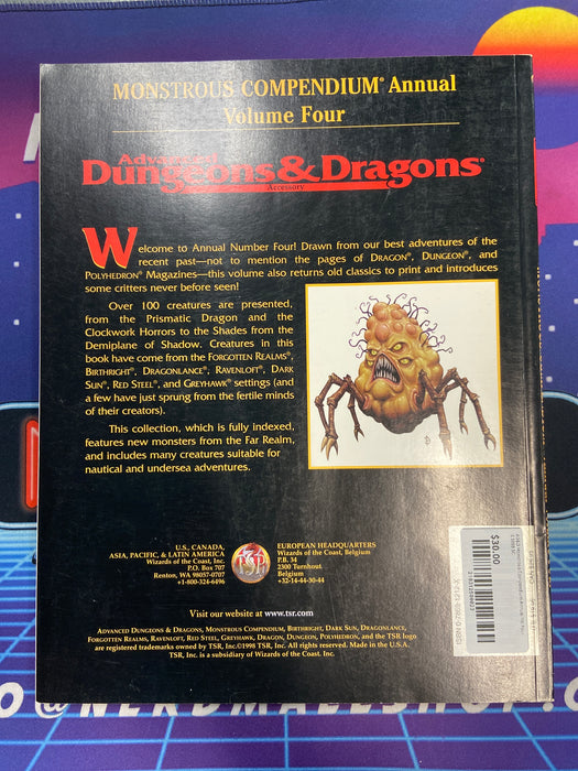 AD&D Monstrous Compendium Annual Vol Four ©1998 SC