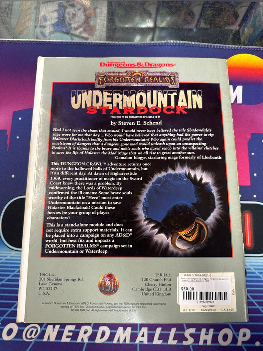 Advanced Dungeons & Dragons Forgotten Realms SC Undermountain Stardock 9538