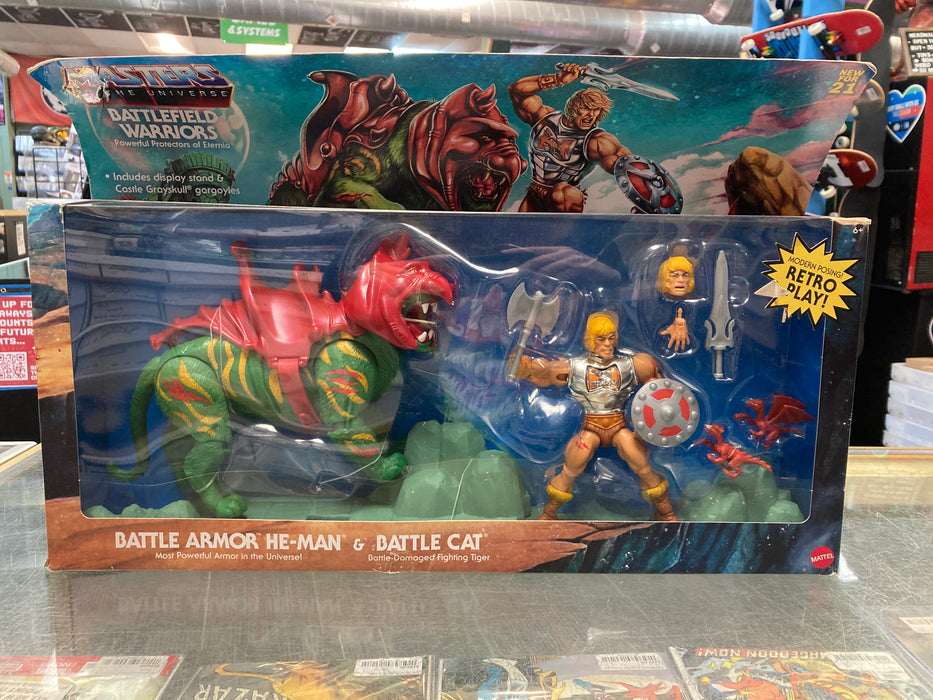 Masters of the Universe Battle Armor He-Man Battle Cat Set