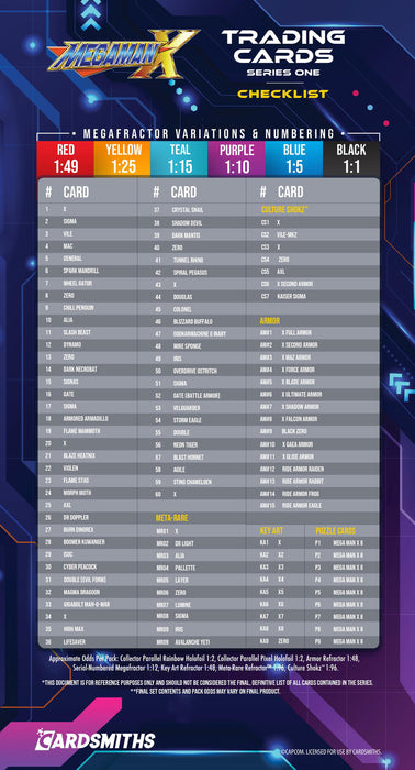 Cardsmiths Mega Man X Collector Box